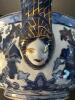 Blue and White Lidded Porcelain Decorative Tureen with Stand - 9