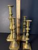 Four Brass Candlesticks Set in Colonial-Style - 2