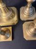 Four Brass Candlesticks Set in Colonial-Style - 4