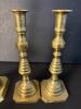 Four Brass Candlesticks Set in Colonial-Style - 6