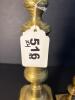 Four Brass Candlesticks Set in Colonial-Style - 8