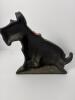 Cast Iron Scottie Dog Doorstop with Red Bow - 3