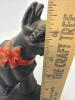 Cast Iron Scottie Dog Doorstop with Red Bow - 7