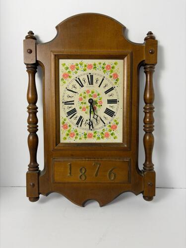 Barwick Floral Wall Clock With 1876 Motif