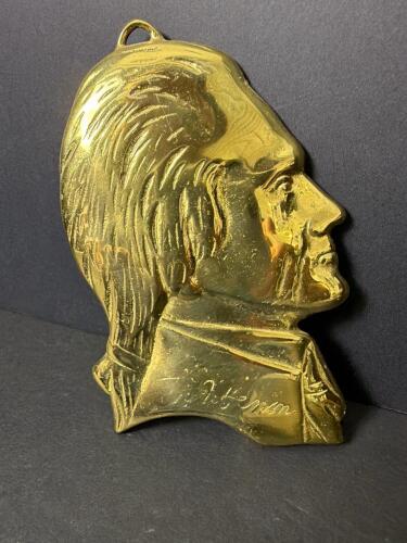 Brass Thomas Jefferson Silhouette Plaque