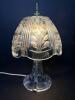 Cut Glass Table Lamp With Floral Motif Shade
