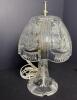 Cut Glass Table Lamp With Floral Motif Shade - 2