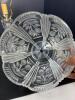 Cut Glass Table Lamp With Floral Motif Shade - 6