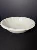 Ironstone China White Embossed Serving Bowl