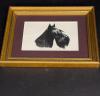 Framed Scottie Dog Print in Gold Ornate Frame