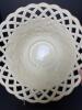 Lenox Porcelain Reticulated Bowl with Floral Relief and Gold Rim - 8