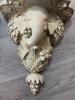 Ornate Carved Wall Shelves with Elephant and Floral Motifs - 3