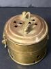 Brass Oval Locking Potpourri Box with Pierced Lid - 4