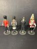 Four Corgi Icon British Guardsmen and Policeman Figurines