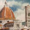 Four Pieces of Italian and Americana Watercolor-Style Wall Art - 10