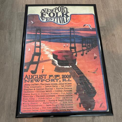 Newport Folk Festival 2008 Framed Poster, 25"x37"