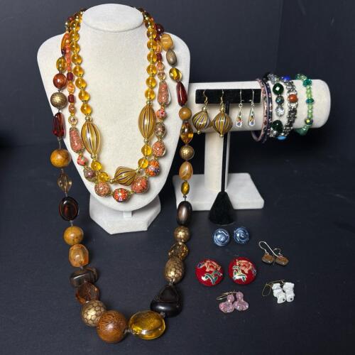 Lot of Colorful & Beaded Costume Jewelry