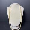 Faux Pearl Necklace with 14K Gold Filigree Clasp