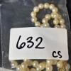 Faux Pearl Necklace with 14K Gold Filigree Clasp - 6