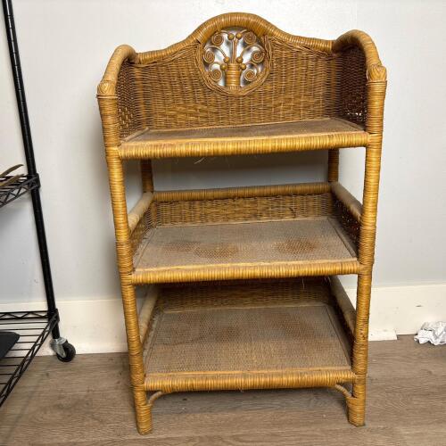 Wicker Three-Tier Shelf