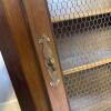 Rustic Wooden Wall Cabinet With Chicken Wire Door - 3