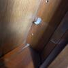 Rustic Wooden Wall Cabinet With Chicken Wire Door - 5