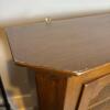 Rustic Wooden Wall Cabinet With Chicken Wire Door - 7