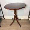 Pedestal Side Table with Scalloped Top by The Bombay Company