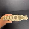 Ceramic Five-Tube Vase with Textured Design - 3
