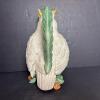 Fitz and Floyd Ceramic Cockatoo Figural Pitcher with Leaf Handle - 2