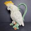Fitz and Floyd Ceramic Cockatoo Figural Pitcher with Leaf Handle - 3