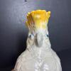 Fitz and Floyd Ceramic Cockatoo Figural Pitcher with Leaf Handle - 4