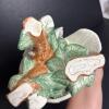 Fitz and Floyd Ceramic Cockatoo Figural Pitcher with Leaf Handle - 5