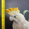 Fitz and Floyd Ceramic Cockatoo Figural Pitcher with Leaf Handle - 8