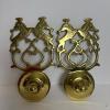 Pair of Brass Horse Motif Wall Candle Sconces - 3