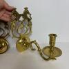 Pair of Brass Horse Motif Wall Candle Sconces - 4