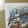 Framed Wall Art of Bruton Parish Church, Williamsburg, by John Haymson, 16"x18" - 2
