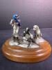 Painted Ski Rescue Limited Edition Figurine on Wood Base