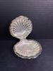 Silverplate Shell-Shaped Clam Box with Glass Insert