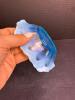 Blue Opalescent Ruffled Glass Bowl - 3