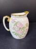 Porcelain Pitcher with Pink Floral Decoration and Gilt Accents
