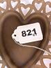 Heart-Shaped Brown Frosted Glass Trinket Dish - 5