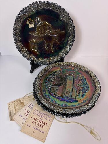 Fenton 1970 Carnival Glass Collector Plates