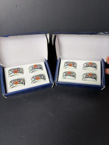 Dansk Nordic Garden Porcelain Napkin Rings