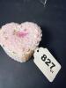 Fenton Handpainted Heart-Shaped Pink Glass Trinket Box - 7