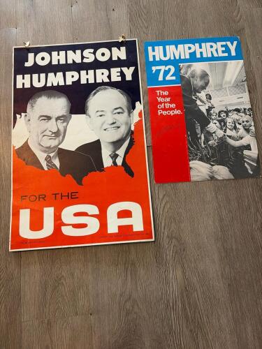 Two Humphrey '72 The Year of the People Political Posters