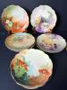 Hand Painted Floral Motif Porcelain Pitcher and Plates - 7