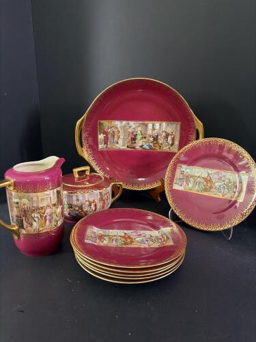 Phoenix China Czecho-Slovakia Classical Revival Porcelain Set