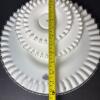 Fenton Ruffled Milk Glass Two-Tier Serving Tray - 8