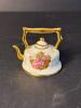 Limoges Porcelain Ashtray and Miniature Teapot with Gilt Trim - 3